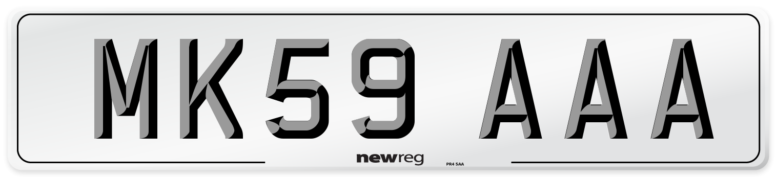 MK59 AAA Number Plate from New Reg